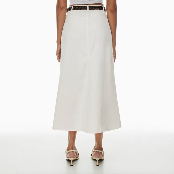 Aritzia Wilfred Charmer Chino Skirt High Waisted Straight Black Size 8 - Picture 3 of 7